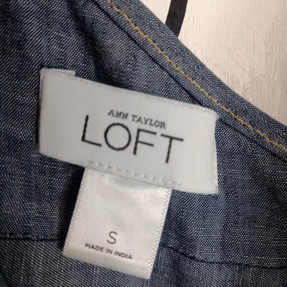 Ann Taylor Loft Chambray Denim wrap dress - Picture 6 of 6